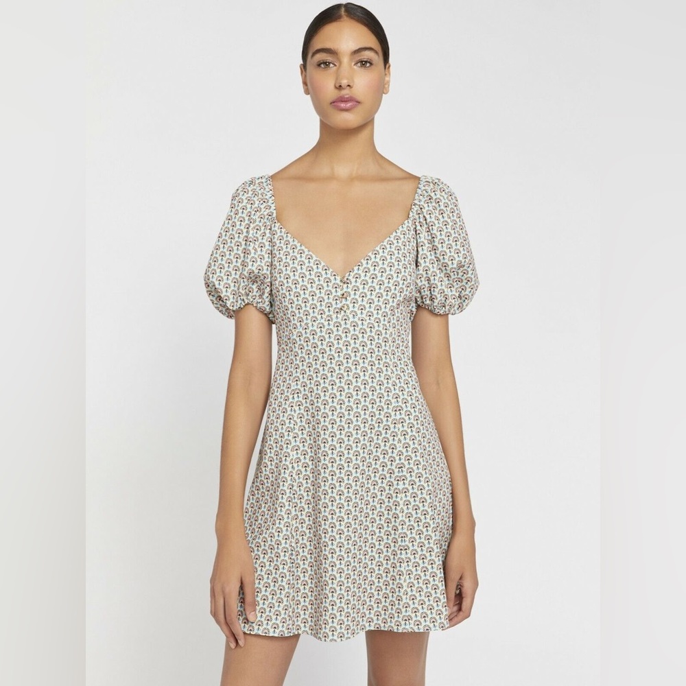 Alice and Olivia Dana Puff Sleeve Dress